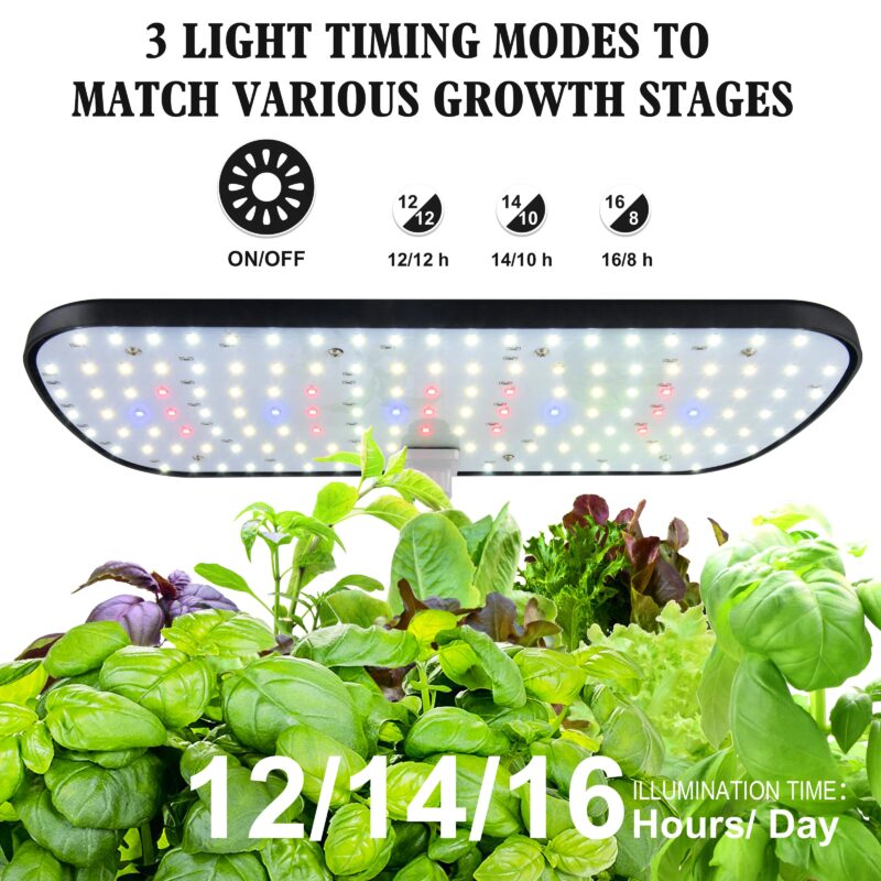 12-Pod Hydroponic System with LED Grow Light - Image 4